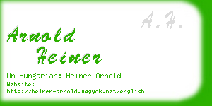 arnold heiner business card